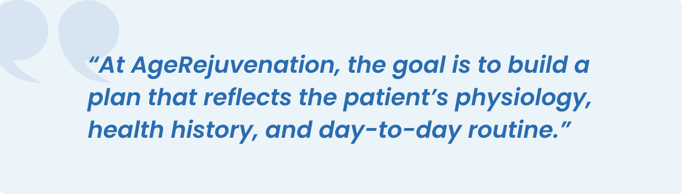 Quote on building a personalized weight loss plan reflecting each patient's physiology and routine